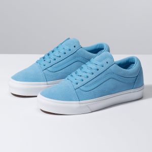 Vans Bayan Spor Ayakkabı Soft Suede Old Skool Mavi/Beyaz | 45000-916